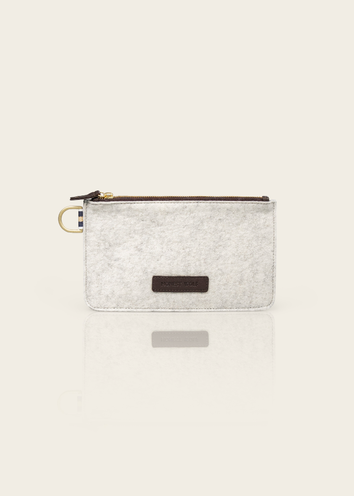 The Wool Pouch-Taupe