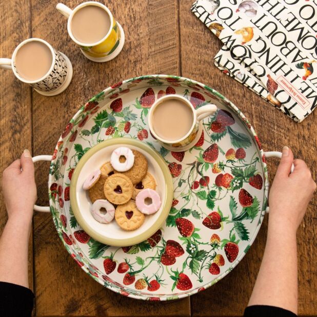 Strawberry Large Handle Tray