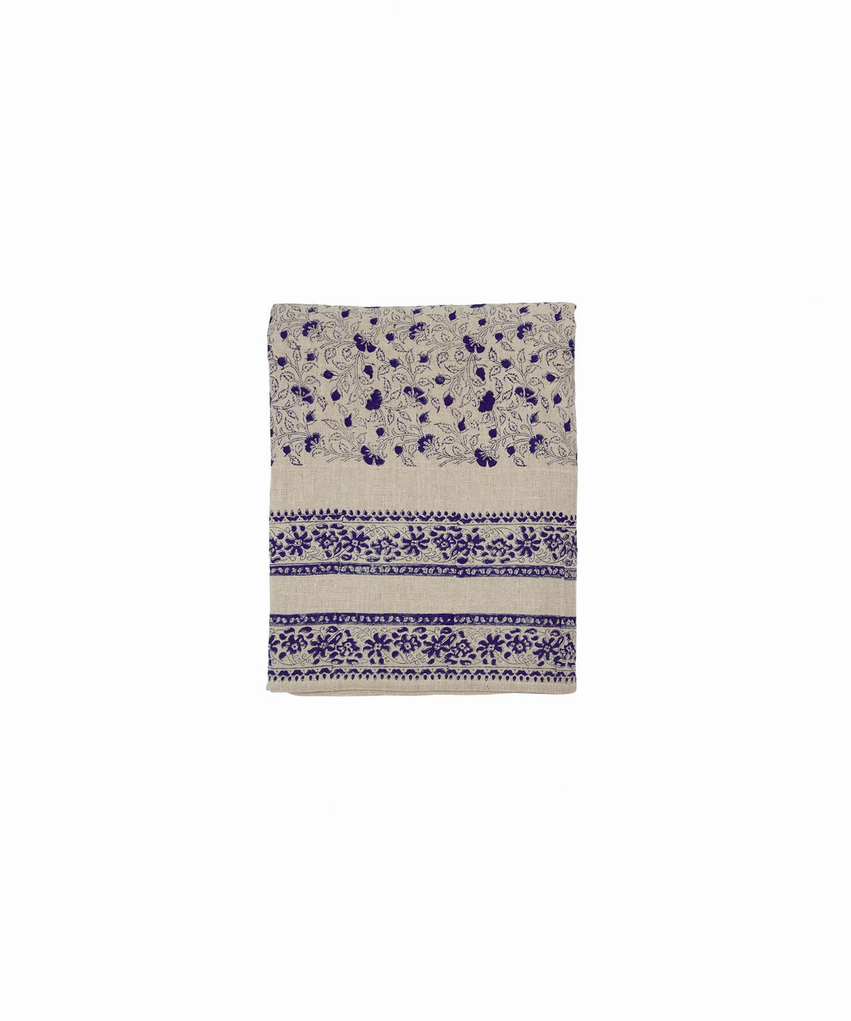 Sofia Handblocked Floral Azure Table Cloth Small