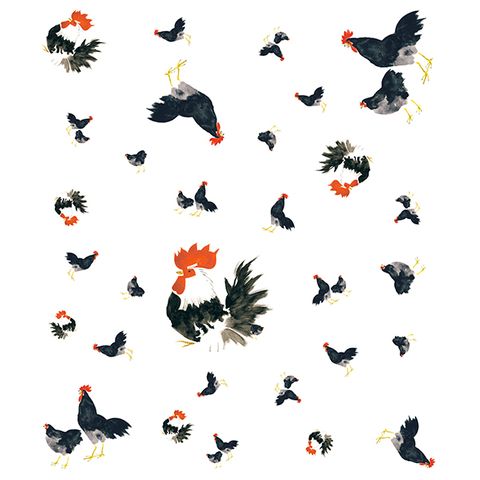 Printed Dish Cloth- Rooster & Hen