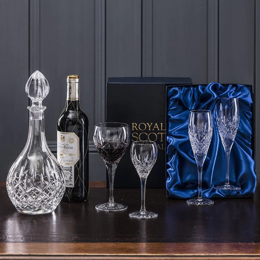 Royal Scot Crystal London Brandy Decanter & Tumbler Set