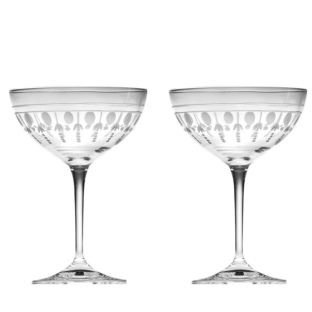 Nouveau Champagne Saucer Set of 2