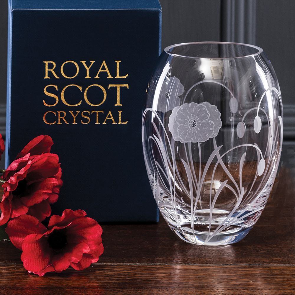 Poppy Field Barrel Vase 14.5cm