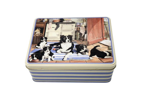 Border Collies Rectangle Tin