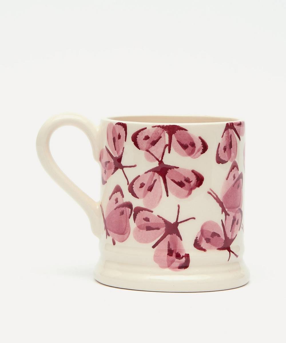 Half Pint Mug Pink Cabbage White Butterfly