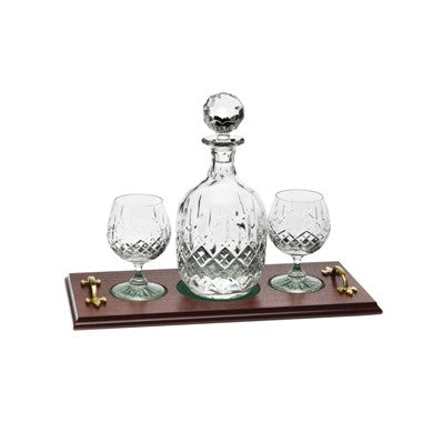 London Brandy Set-Tray, Decanter & 2 Glasses