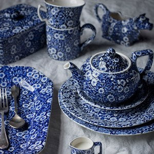 Blue Calico Tea Plate / 19cm