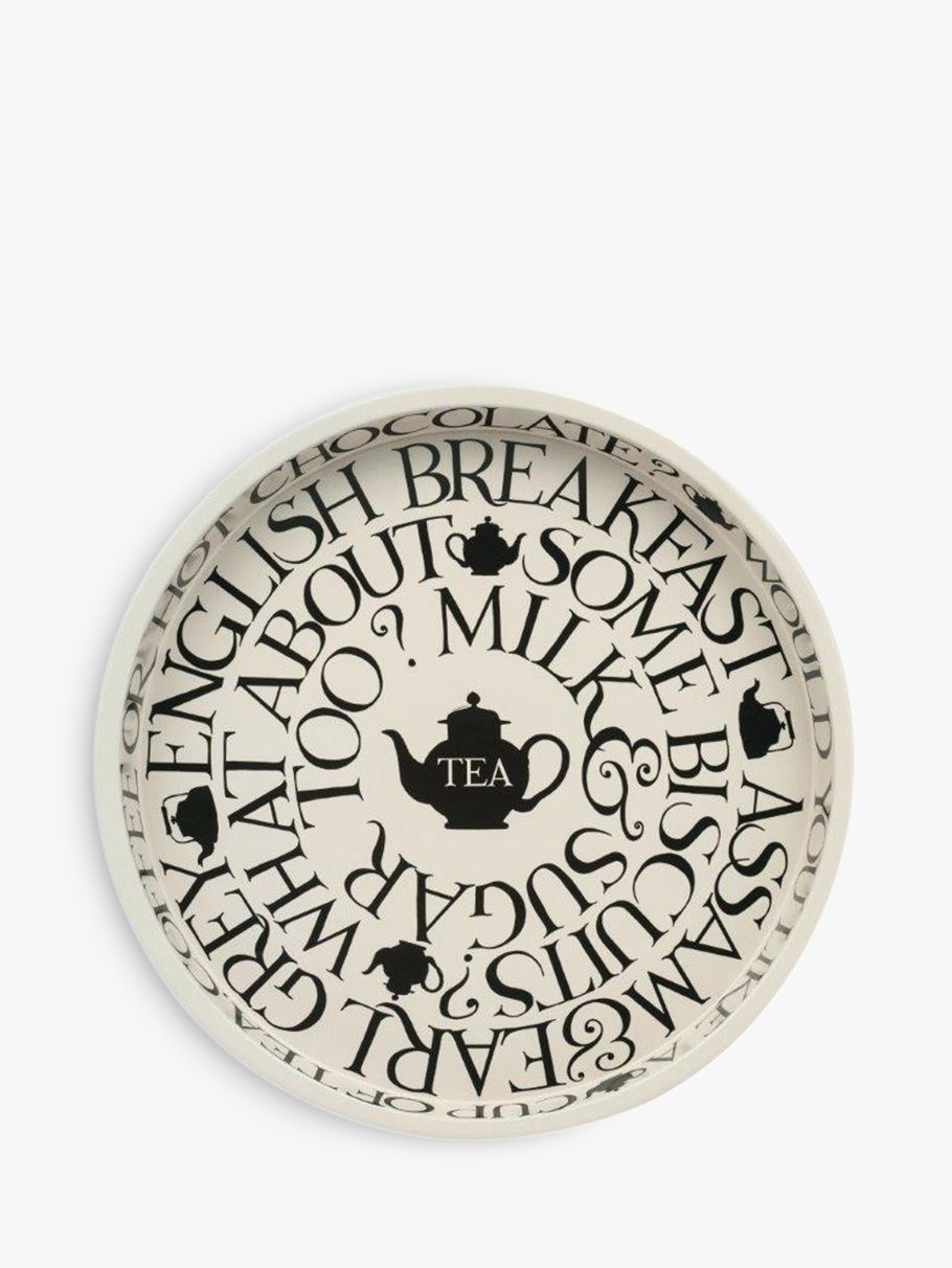 Black Toast Round Tray