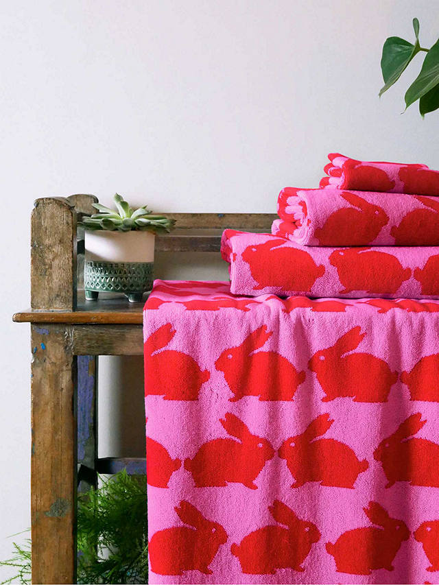 Kissing Rabbits Organic Cotton  Bath Sheet