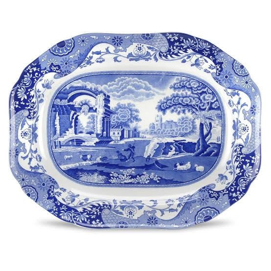 Blue Italian Oval Platter