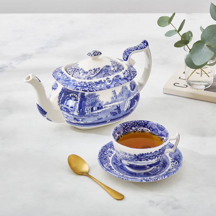 Blue Italian Teapot 2 Pint/1.1L