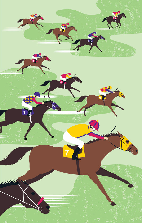 Tea Towel-Racehorses