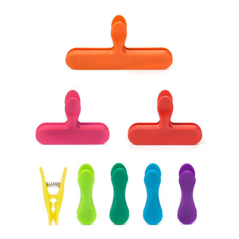 Rainbow Bag Clips/Assorted Sizes