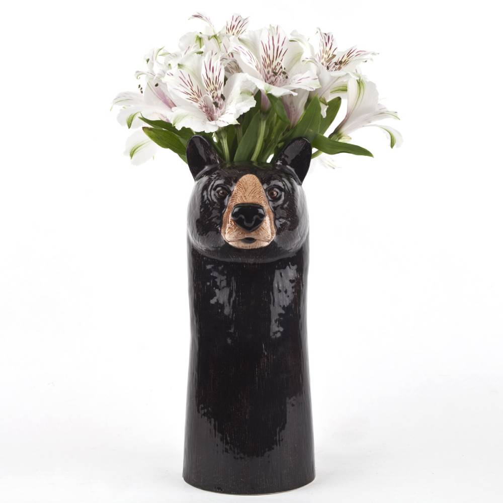Black Bear Flower Vase Large