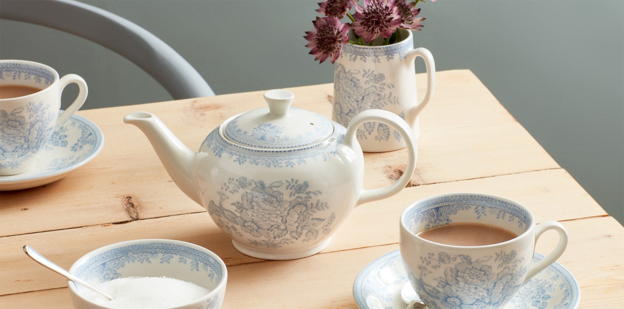 Blue Asiatic Pheasant Teapot