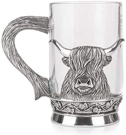 Highland Pewter and Glass Tankard