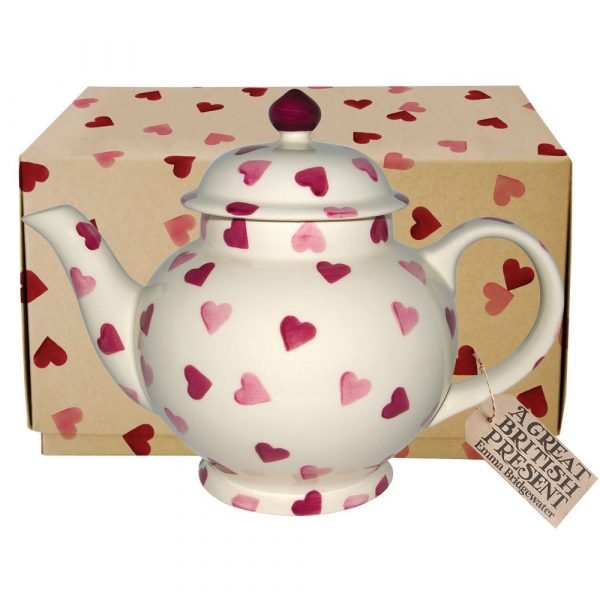 Pink Hearts 4 Mug Tea Pot