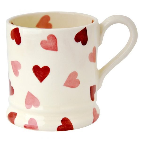 Half Pint Mug Pink Hearts