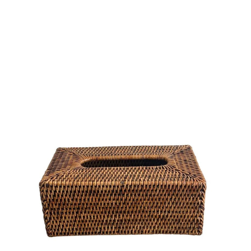 Rattan Rectangular Tissue Box Cover