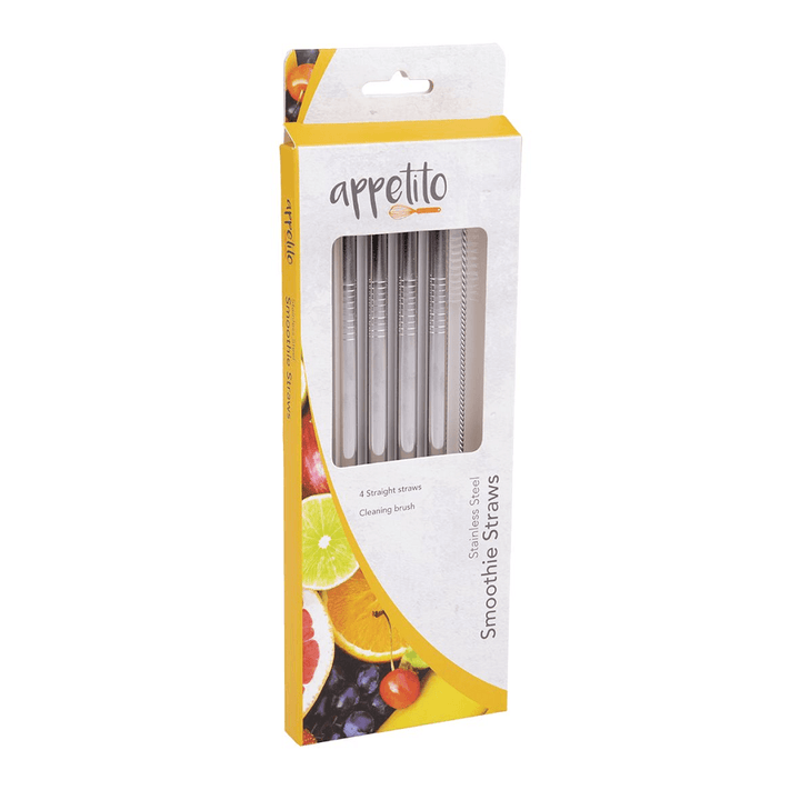 Smoothie Straws S/S Set of 4 with Brush