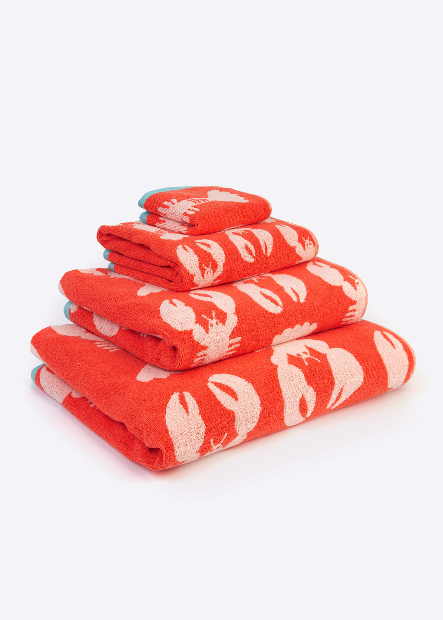 Lobster Organic Cotton Hand Towel