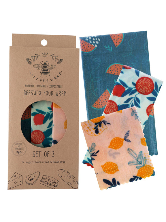 Beeswax Wrap/ Set of 3/Super Fruits