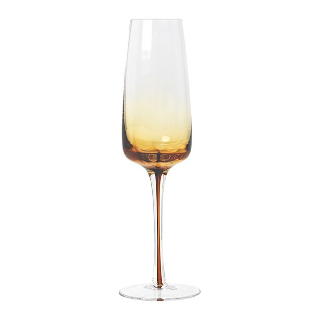 Amber Champagne Glasses Set of 4