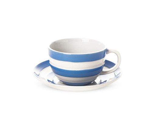 Blue Breakfast Cup and Saucer