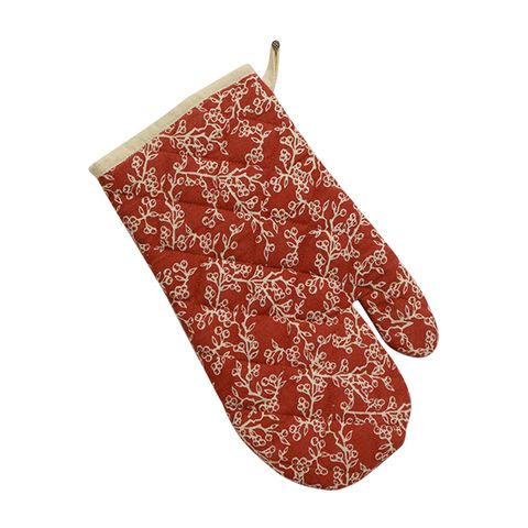 Cherry Quilted Oven Mitt