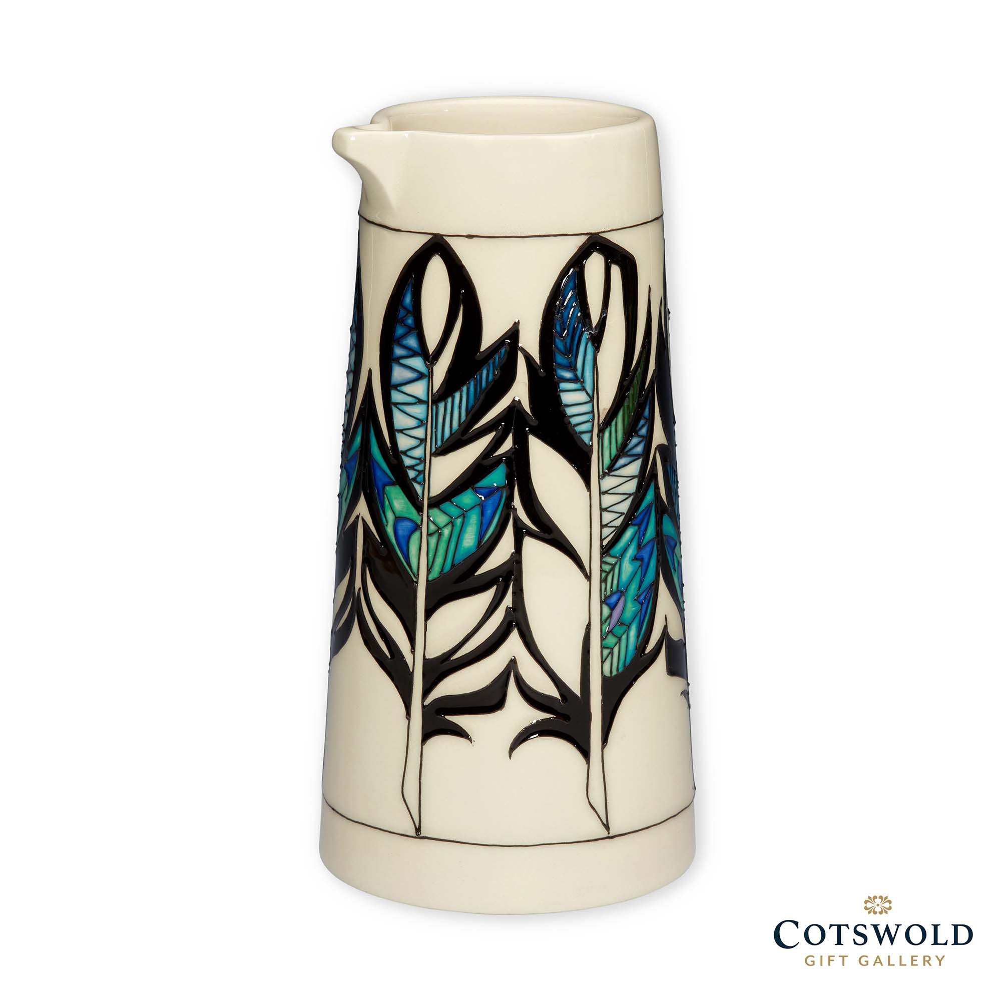 Puzzle Wood Feather Jug