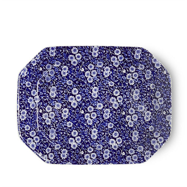 Blue Calico Rectangular Platter