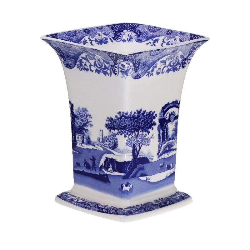Blue Italian Square Vase 8
